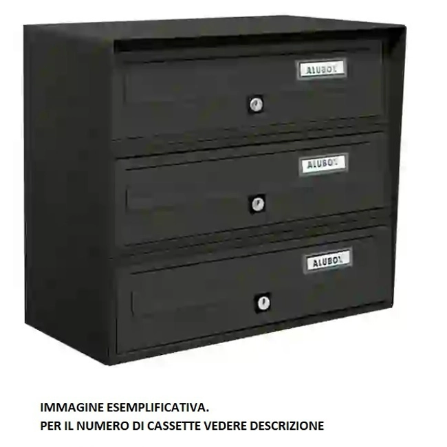 Vendita online Casellario postale 6 posti orizzontale esterno - Slim